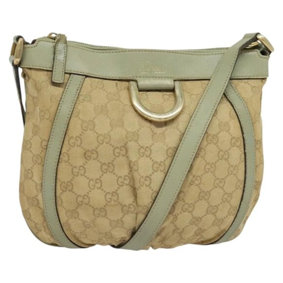 GUCCI GG Canvas Shoulder Bag Beige Gold - Picture 2 of 16